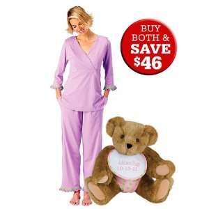   So Soft Lavender Pindot Nursing PJs Gift Set   Honey Fur Toys & Games