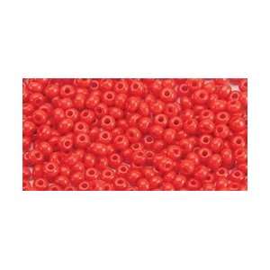  Beaders Paradise Glass Bead Tubes 24 Grams 6/0 Opaque Red 