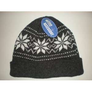  Snowflakes cuff knit beanie cap ( GREY ) 