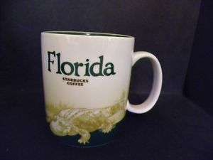 NEW Starbucks Coffee Cup Mug City FLORIDA Serie Gator  