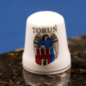  Ceramic Thimble   Torun City Crest