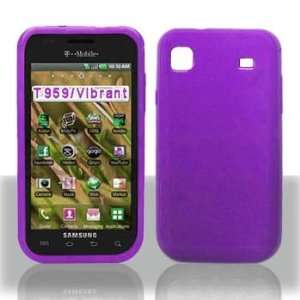  Samsung Vibrant T959 Purple soft sillicon skin case 
