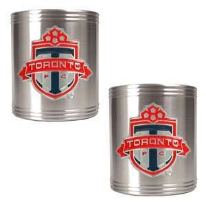  Toronto FC MLS 2pc Stainless Steel Can Holder Set 
