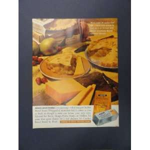   cracker barrel cheese.) original vintage magazine Print Art