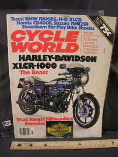 1977 May CYCLE WORLD Magazine XLCR 1000, BMW R100RS, Honda CB400F 
