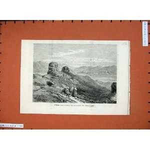  1879 Buddhist Topes Hadda Jellalabad Mountains Men Art 