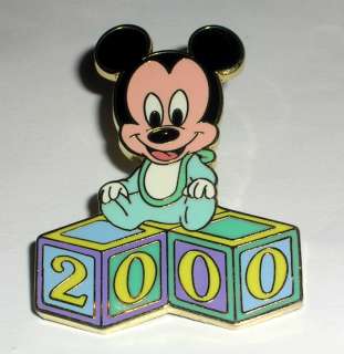 Baby Mickey Mouse Sitting on Blocks 2000 Disney Pin WDW  