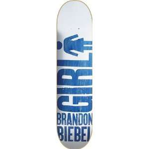  Girl Brandon Biebel Big Girl Grain Skateboard Deck   7.87 