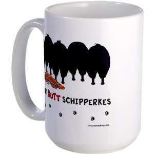  Nothin Butt Schipperkes Funny Large Mug by  