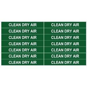  CLEAN DRY AIR Gas Pipe Tubing Labels 3/8 Height, 3 Width 