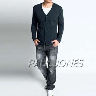 male Garment PJ Men’s Stylish Causal Long Sleeve button T Shirt Size 