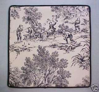 this is a beautiful black toile pillow cover size app 14 x 14