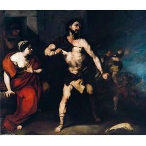  FRAMED oil paintings   Luca Giordano   24 x 20 inches   Samson 