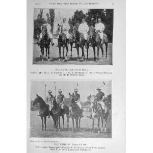   1921 American Polo Team English Horses Tomkinson Webb