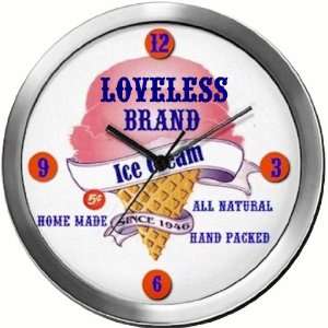  LOVELESS 14 Inch Ice Cream Metal Clock Quartz Movement 