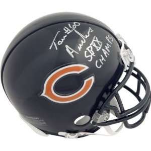  Tom Andrews Chicago Bears Autographed Mini Helmet with 