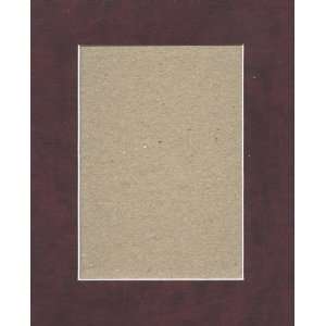 com 25 5x7 Red Leather Picture Mats with White Core, for 4x6 Pictures 