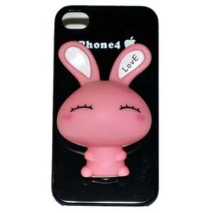  3d Bunny Rabbit Hard Case for Iphone 4g/4s(at&t Only) Jc154b + Free 
