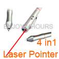 in 1 Laser Pointer+Ball Pen+PDA Stylus Pen+LED Light  