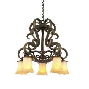   Light Down Chandelier With Glass Included From the Carlisle Co