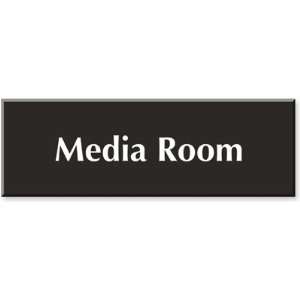  Media Room Outdoor Engraved Sign, 12 x 4 Office 