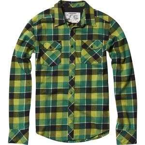   Claude Sherpa Long Sleeve Flannel Shirt   Large/Green Automotive