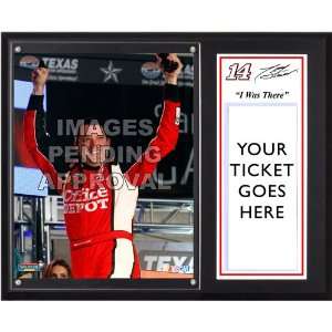 2011 Tony Stewart Texas Winner 12X15 Plaque W/Ticket Holder Mounted 