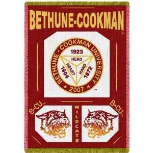  Fine Art Tapestry Bethune Cookman Univ Throw Rectangle 48 
