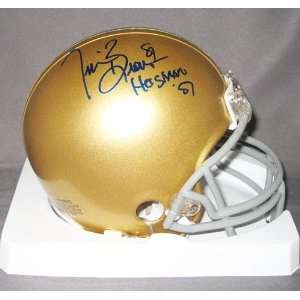  Tim Brown Autographed Mini Helmet   Notre Dame Heisman 87 