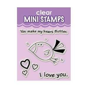  Inkadinkado Clear Mini Stamps Heart Flutter ICMSAA 97644 