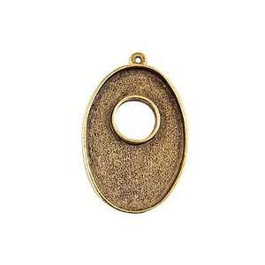   Design Antique Gold (plated) Grande Oval Bezel Toggle 43x28mm Supplys