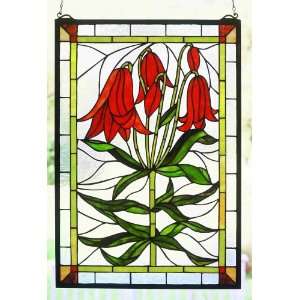  Trumpet Lily Stained Glass Panel