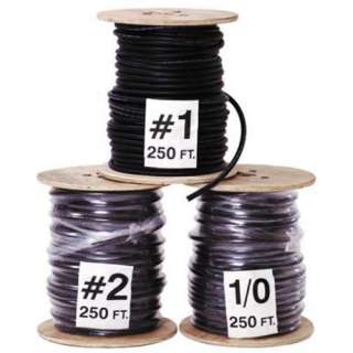 Welding Battery Cable 250 Feet Made in USA Black  
