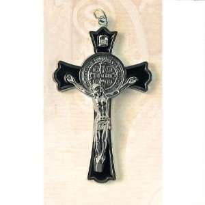   Saint Benedict Crucifix   3 Height   Byzantine Style Cross Jewelry