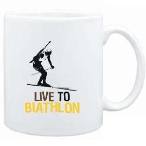  Mug White  LIVE TO Biathlon  Sports