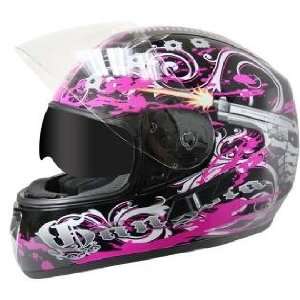   Graphics with Dual Visors Motorcycle Helme Sz XS