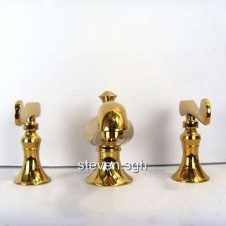 Polished Brass Bathroom Widespread Faucet Tap 6071H  