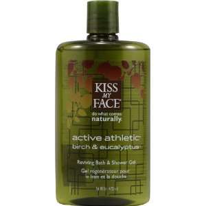  Kiss My Face Bath & Shower Gel, Active Athletic 16 oz (3 