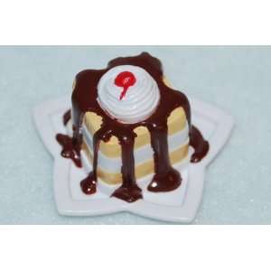 Minature Doll Pastry Tray   3 Layer Cake with Fudge whipped cream and 