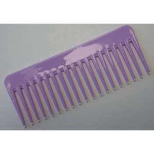  Lavender Wide Tooth Hair Comb with White Tips   6 inches x 