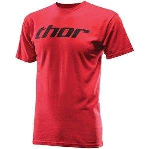  Thor Motocross Race Fan T Shirt   X Large/Red Automotive