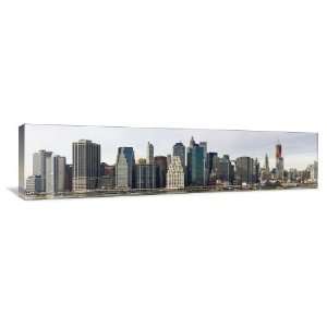 Lower Manhattan Cityscape   Gallery Wrapped Canvas   Museum Quality 