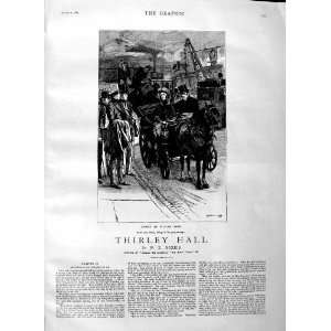  1883 ILLUSTRATION STORY THIRLBY HALL HORSE CARRIAGE ART 