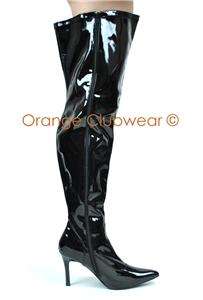 PLEASER WIDE WIDTH Womens Black Costume Thigh Boots  