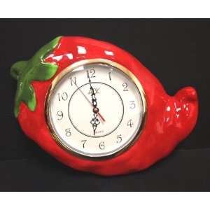  Western Red /chili Wall Clock, 15 1/2W by ACK Kitchen 