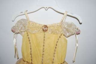  Princess Belle Beauty Beast Gown Dress Up Costume XS 4 5 
