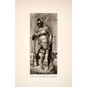  1905 Print Statue Theodoric The Great Konig der Goott 