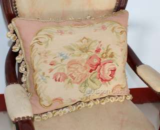   Chic Aubusson Pillow SUBTLE PINK French Chair Bed Sofa Castle  
