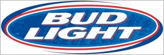 Bud Light Beer Logo Vinyl Decal Sticker Laminated   9 x 3   Medium 