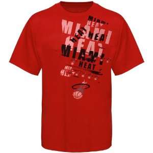   Miami Heat Premium Shoulder Hit T Shirt   Deep Red
